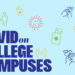 Graphic that says COVID on College campuses
